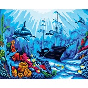 Канва с нанесенным рисунком Grafitec "Подводный мир"
