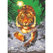Канва с нанесенным рисунком Grafitec "Тигр в воде"