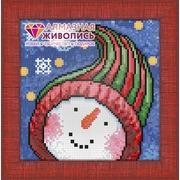 Набор для выкладывания мозаики Алмазная живопись "Портрет снеговика"