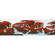 Ткань с рисунком для вышивки бисером Конёк "Горный водопад"
