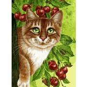 Набор для раскрашивания Белоснежка "Кот на вишневом дереве"