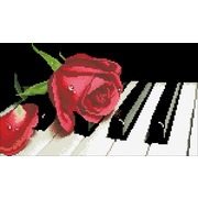 Набор для выкладывания мозаики Паутинка "Роза на рояле"