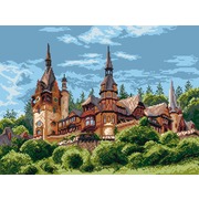 Канва с нанесенным рисунком Матрёнин посад "Замок в Румынии"