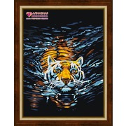 Набор для выкладывания мозаики Алмазная живопись "Плывущий тигр"
