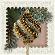 Набор для вышивания хрустальными бусинами Образа в каменьях "Новогодний шар"