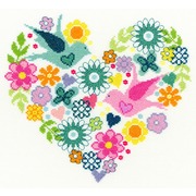 Набор для вышивания крестом Bothy Threads "Heart Bouquet" (Цветочное сердце)