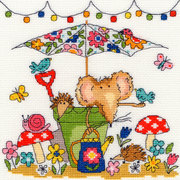 Набор для вышивания крестом Bothy Threads "Garden Mouse" (Мышка в саду)