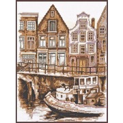 Набор для вышивания крестом Палитра "Набережная Амстердама"
