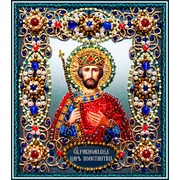 Набор для вышивания хрустальными бусинами Образа в каменьях "Святой Константин"