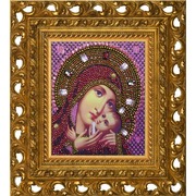 Набор для вышивания хрустальными бусинами Хрустальные грани "Богородица Касперовская"