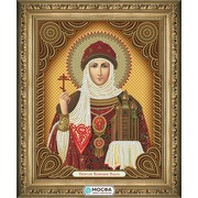 Ткань с рисунком для вышивки бисером МОСФА "Икона Святая Княгиня Ольга"