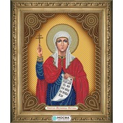 Ткань с рисунком для вышивки бисером МОСФА "Икона Святая Мученица Фотина"
