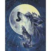 Набор для выкладывания мозаики Паутинка "Лунный волки"