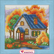 Набор для выкладывания мозаики Алмазная живопись "Осенний домик"