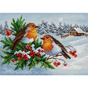 Набор для выкладывания мозаики Вышиваем бисером "Зимние птицы"