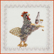 Набор для вышивания хрустальными бусинами Образа в каменьях "Курица"