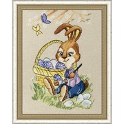 Набор для вышивания крестом Золотое Руно "Пасхальный кролик"