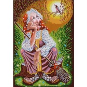 Ткань с рисунком для вышивки бисером Конёк "Бабушка Яга"