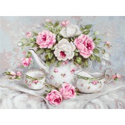 Гобелен Luca-S "Чайный сервиз и розы"