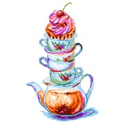 Канва с нанесенным рисунком Матрёнин посад "Время чая"