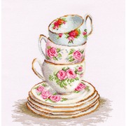 Набор для вышивания крестом Luca-S "Три чайные чашки"