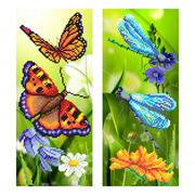 Ткань с рисунком для вышивки бисером М.П. Студия "Райские бабочки"