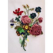 Набор для вышивания лентами Любава "Букет с розами"