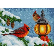 Набор для выкладывания мозаики Вышиваем бисером "Новогодние кардиналы"