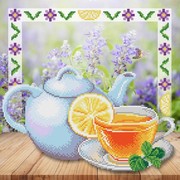 Ткань с рисунком для вышивки бисером М.П. Студия "Свежесть утреннего чая"