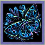 Набор для выкладывания мозаики Алмазная живопись "Неоновая бабочка"
