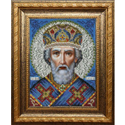 Набор для вышивания бисером Вышиваем бисером "Икона Святого Николая Чудотворца"