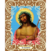 Ткань с рисунком для вышивки бисером Божья коровка "Иисус в терновом венце"