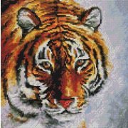 Набор для выкладывания мозаики Белоснежка "Тигр на снегу"