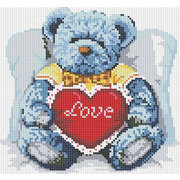 Набор для выкладывания мозаики Белоснежка "Медвежонок с сердцем"