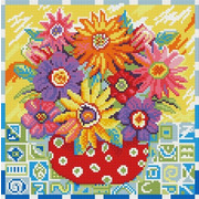 Набор для выкладывания мозаики Белоснежка "Цветики цветочки"