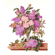 Набор для вышивания крестом Eva Rosenstand "Сирень и розы"