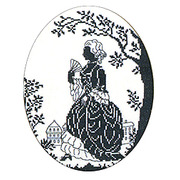 Набор для вышивания крестом Eva Rosenstand "Дама с веером" (силуэт)
