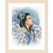 Набор для вышивания крестом LANARTE "Азиатская девушка в синем"