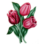 Канва с нанесенным рисунком Gobelin-L "Тюльпаны"