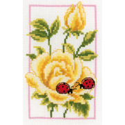 Набор для вышивания крестом Vervaco "Жёлтые розы"