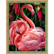 Набор для выкладывания мозаики Алмазная живопись "Пара фламинго"