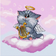 Набор для вышивания крестом Белоснежка "Котенок ангелочек"