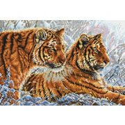 Набор для вышивания крестом Белоснежка "Амурские тигры"