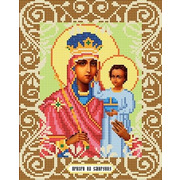 Ткань с рисунком для вышивки бисером Божья коровка "Богородица Призри на Смирение"