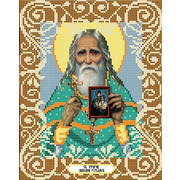 Ткань с рисунком для вышивки бисером Божья коровка "Святой Старец Николай Гурьянов"