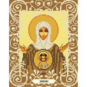 Ткань с рисунком для вышивки бисером Божья коровка "Богородица Знамение"