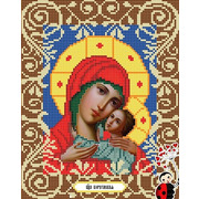 Ткань с рисунком для вышивки бисером Божья коровка "Богородица Корсунская"