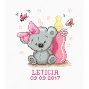 Набор для вышивания крестом Luca-S "Метрика, Летисия"