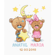 Набор для вышивания крестом Luca-S "Метрика, Анатолий и Мария"