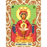 Ткань с рисунком для вышивки бисером Божья коровка "Богородица Неупиваемая чаша"